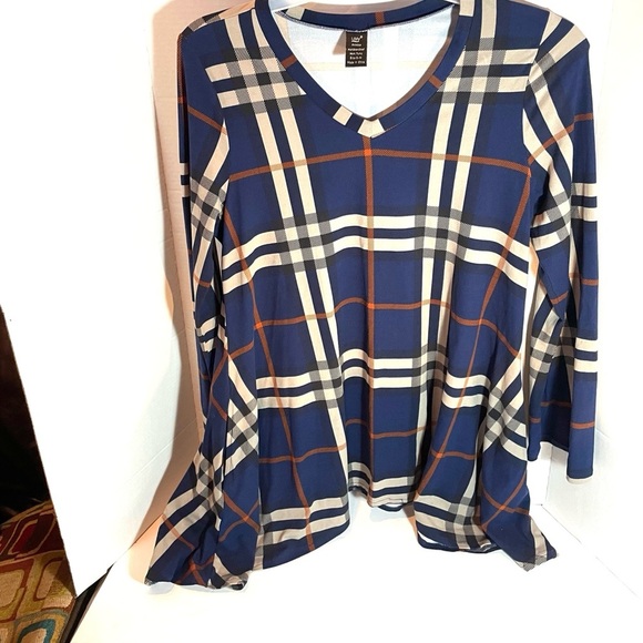 Lildy Tunic Top Women Long Sleeve Block Casual Swing Loose Fit Top Small-Medium - Picture 15 of 15